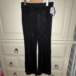 Black Sequin Pants